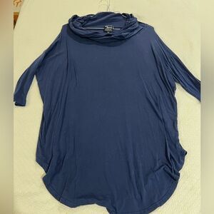 Navy Blue Cowl Neck Top